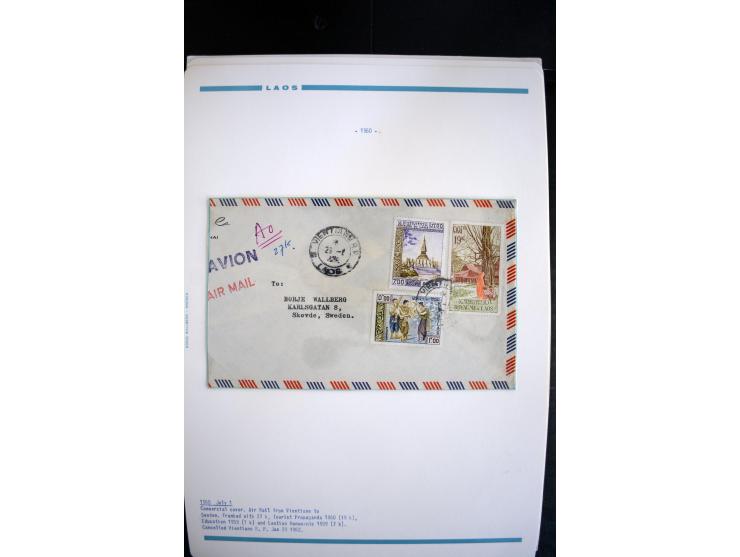 LAOS UND KAMBODSCHA: 1950/80 (ca.), umfangreicher Sammlungsbestand in 4 Schubern und Kiste mit vielen ungezähnten Ausgaben un