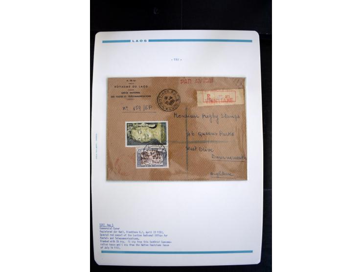 LAOS UND KAMBODSCHA: 1950/80 (ca.), umfangreicher Sammlungsbestand in 4 Schubern und Kiste mit vielen ungezähnten Ausgaben un
