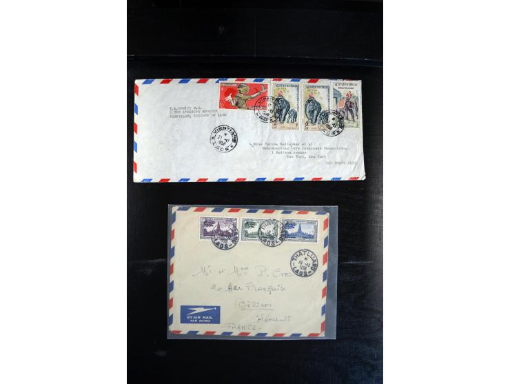 LAOS UND KAMBODSCHA: 1950/80 (ca.), umfangreicher Sammlungsbestand in 4 Schubern und Kiste mit vielen ungezähnten Ausgaben un
