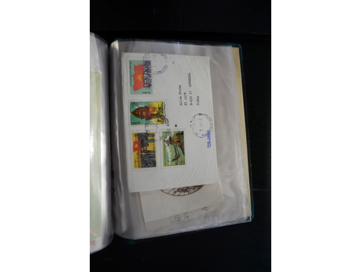 LAOS UND KAMBODSCHA: 1950/80 (ca.), umfangreicher Sammlungsbestand in 4 Schubern und Kiste mit vielen ungezähnten Ausgaben un