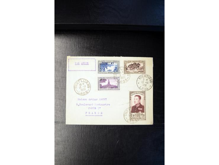 LAOS UND KAMBODSCHA: 1950/80 (ca.), umfangreicher Sammlungsbestand in 4 Schubern und Kiste mit vielen ungezähnten Ausgaben un