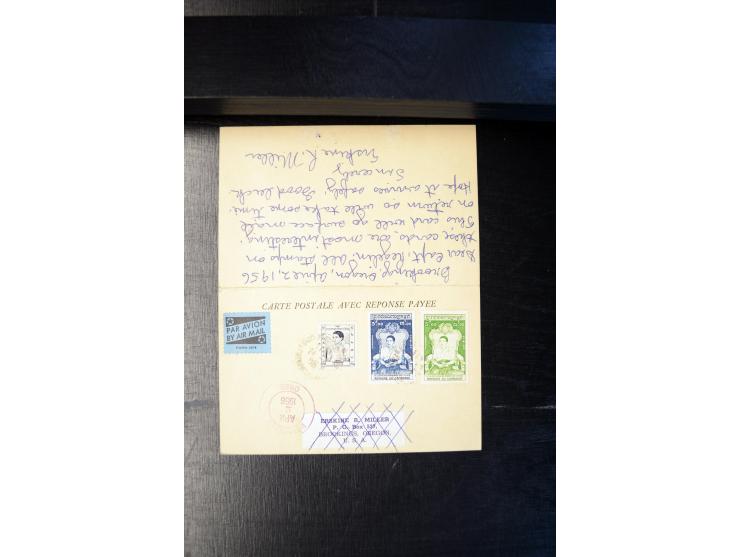 LAOS UND KAMBODSCHA: 1950/80 (ca.), umfangreicher Sammlungsbestand in 4 Schubern und Kiste mit vielen ungezähnten Ausgaben un