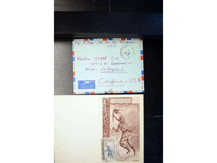 LAOS UND KAMBODSCHA: 1950/80 (ca.), umfangreicher Sammlungsbestand in 4 Schubern und Kiste mit vielen ungezähnten Ausgaben un