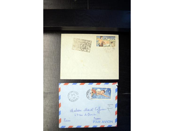 LAOS UND KAMBODSCHA: 1950/80 (ca.), umfangreicher Sammlungsbestand in 4 Schubern und Kiste mit vielen ungezähnten Ausgaben un
