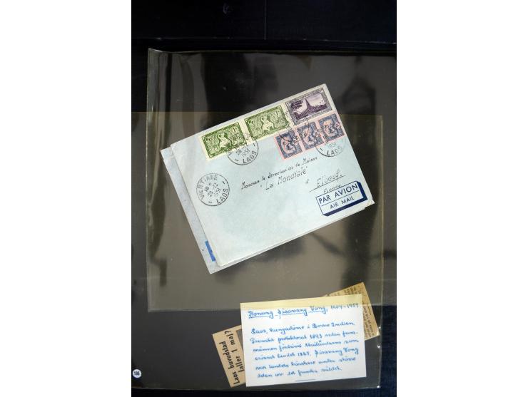 LAOS UND KAMBODSCHA: 1950/80 (ca.), umfangreicher Sammlungsbestand in 4 Schubern und Kiste mit vielen ungezähnten Ausgaben un