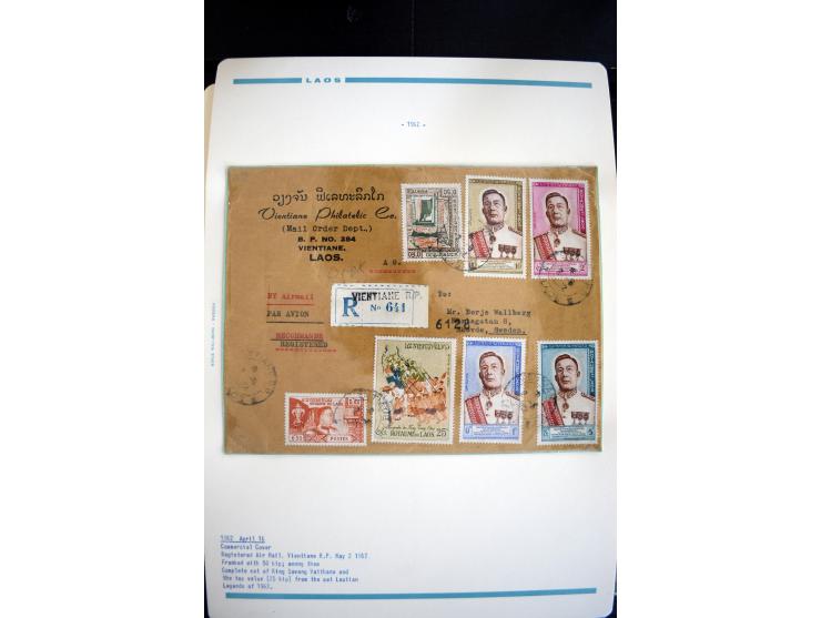 LAOS UND KAMBODSCHA: 1950/80 (ca.), umfangreicher Sammlungsbestand in 4 Schubern und Kiste mit vielen ungezähnten Ausgaben un