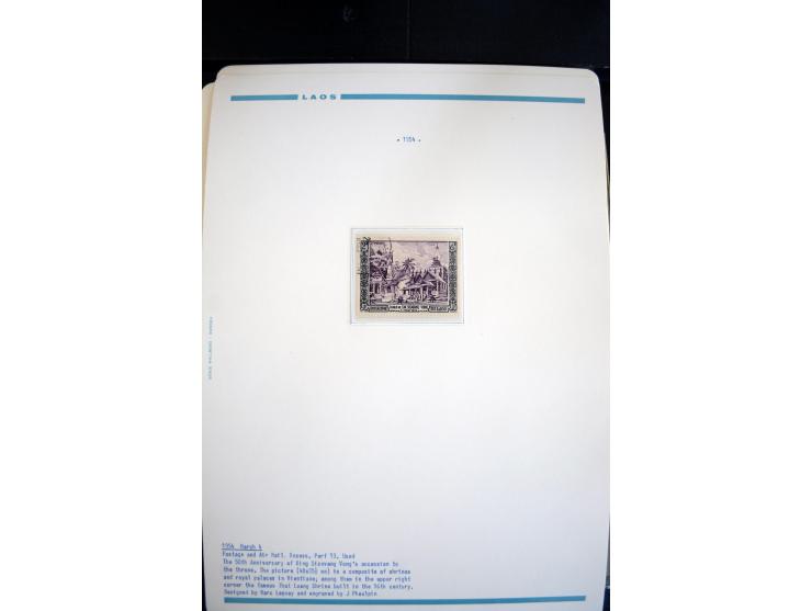 LAOS UND KAMBODSCHA: 1950/80 (ca.), umfangreicher Sammlungsbestand in 4 Schubern und Kiste mit vielen ungezähnten Ausgaben un