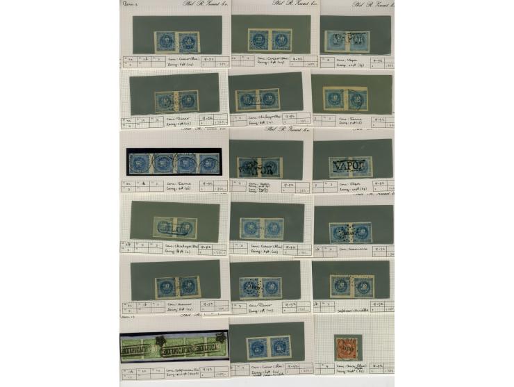 1858/70, kleine gestempelte Partie, meist Einheiten und bessere Stempel