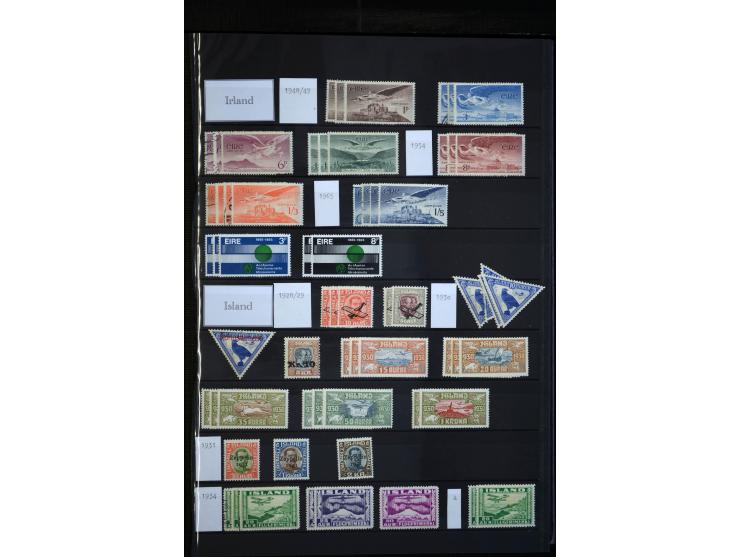 1912/99, umfangreicher, meist ungebrauchter Bestand "Flugpostmarken" von Albanien bis Vatikan mit vielen besseren und kpl. Au