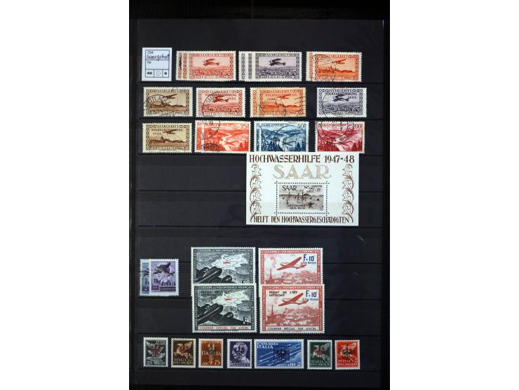 1912/99, umfangreicher, meist ungebrauchter Bestand "Flugpostmarken" von Albanien bis Vatikan mit vielen besseren und kpl. Au