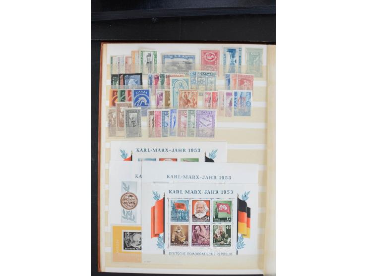 1925/53(ca.), ungebrauchte/postfrische und gestempelte Partie mit vielen besseren Ausgaben, dabei Belgien, Bulgarien, Luxembu