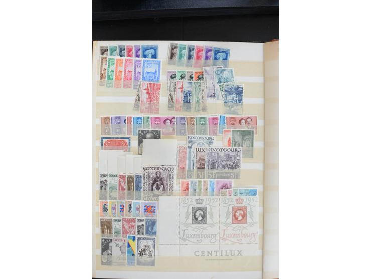 1925/53(ca.), ungebrauchte/postfrische und gestempelte Partie mit vielen besseren Ausgaben, dabei Belgien, Bulgarien, Luxembu