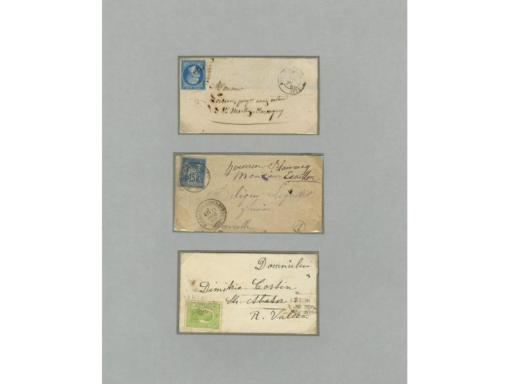 1656/1900 (ca.), MINIBRIEFE, Sammlung von 13 unfrankierten und 42 frankierten Briefen, meist Altdeutschland und Schweiz mit u