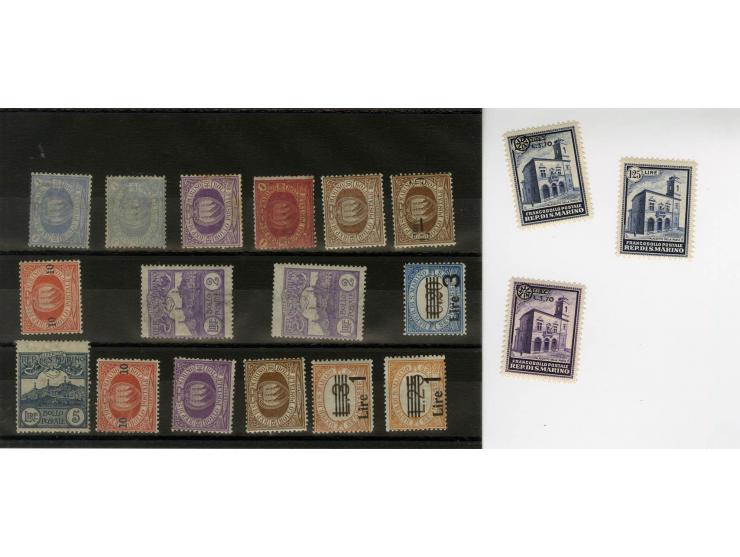 1860/1950 (ca.), ungebrauchte und teils postfrische kleine Partie Italienische Gebiete und etwas Schweiz, dabei u.a. Toskana 