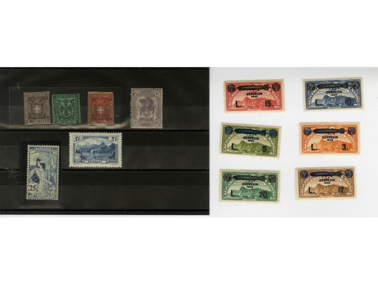 1860/1950 (ca.), ungebrauchte und teils postfrische kleine Partie Italienische Gebiete und etwas Schweiz, dabei u.a. Toskana 