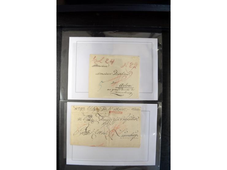 1740/1850 (ca.), rd. 60 Briefe nach Luxemburg, dabei einige Stücke an den österreichischen Gouverneur Graf Neipperg, alles be