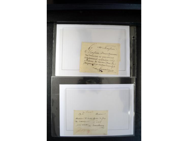 1740/1850 (ca.), rd. 60 Briefe nach Luxemburg, dabei einige Stücke an den österreichischen Gouverneur Graf Neipperg, alles be
