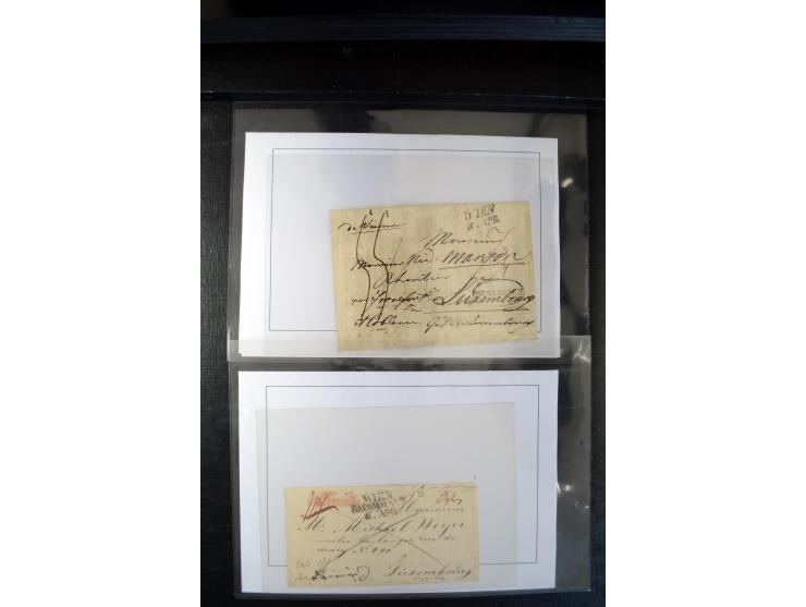 1740/1850 (ca.), rd. 60 Briefe nach Luxemburg, dabei einige Stücke an den österreichischen Gouverneur Graf Neipperg, alles be