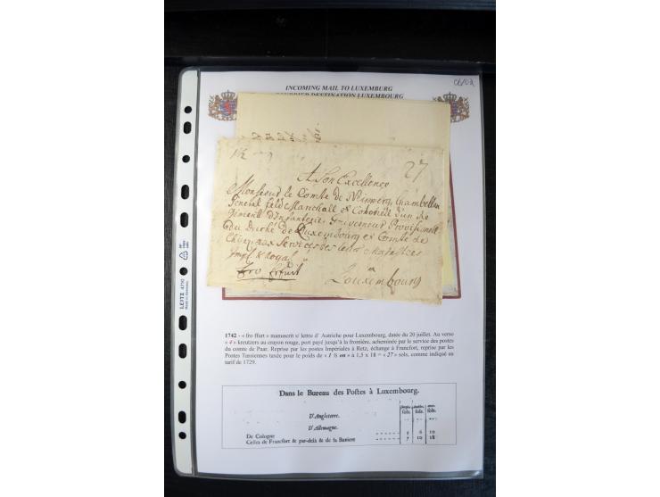 1740/1850 (ca.), rd. 60 Briefe nach Luxemburg, dabei einige Stücke an den österreichischen Gouverneur Graf Neipperg, alles be