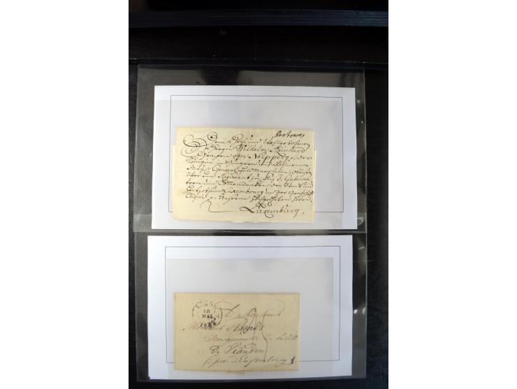 1740/1850 (ca.), rd. 60 Briefe nach Luxemburg, dabei einige Stücke an den österreichischen Gouverneur Graf Neipperg, alles be