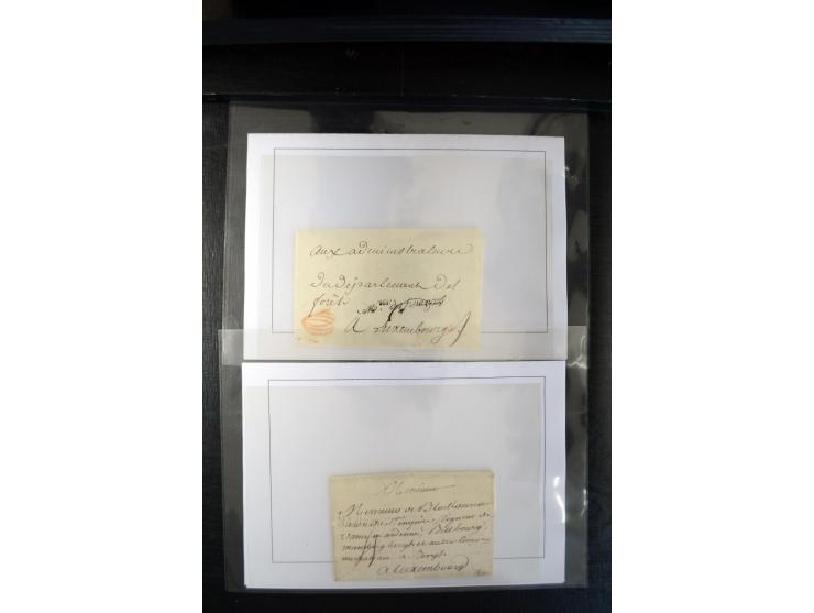 1740/1850 (ca.), rd. 60 Briefe nach Luxemburg, dabei einige Stücke an den österreichischen Gouverneur Graf Neipperg, alles be