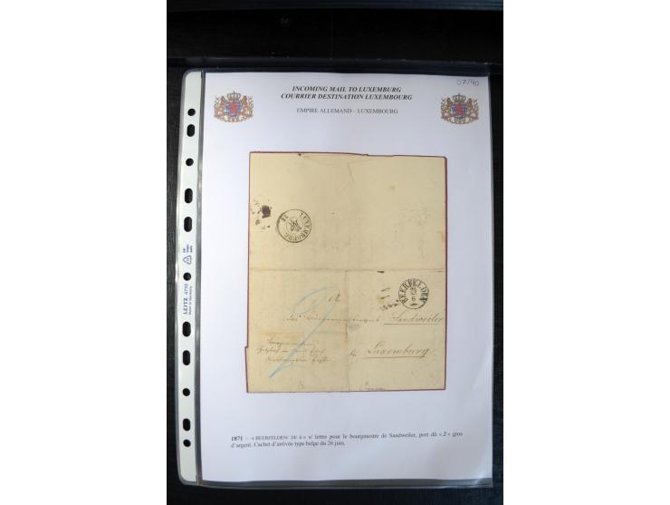 1740/1850 (ca.), rd. 60 Briefe nach Luxemburg, dabei einige Stücke an den österreichischen Gouverneur Graf Neipperg, alles be