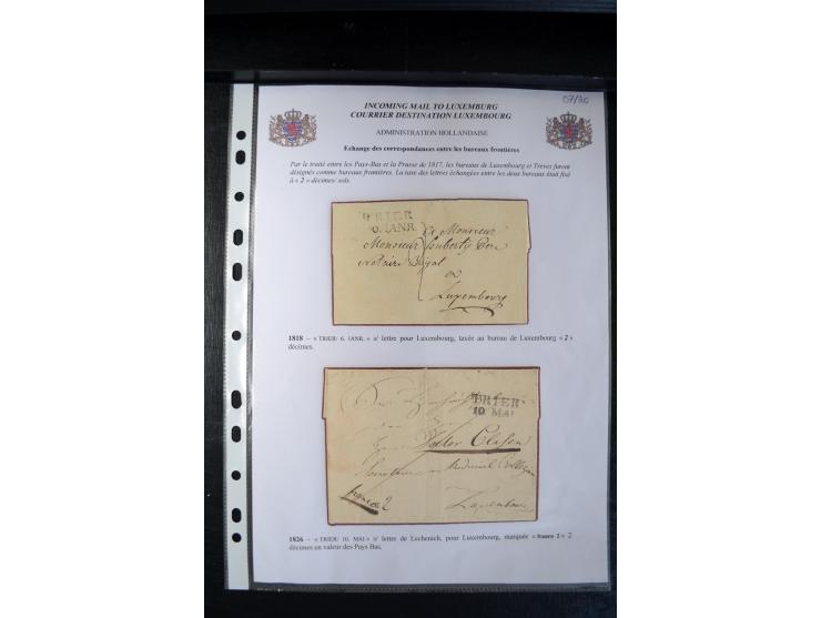 1740/1850 (ca.), rd. 60 Briefe nach Luxemburg, dabei einige Stücke an den österreichischen Gouverneur Graf Neipperg, alles be