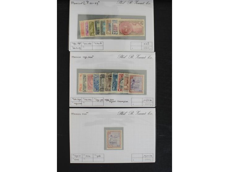 1870/1950 (ca.), kleine Partie besserer Werte und kpl. Ausgaben, viel Lateinamerike, u.a. Mexico Mi. 690 (2) und 698