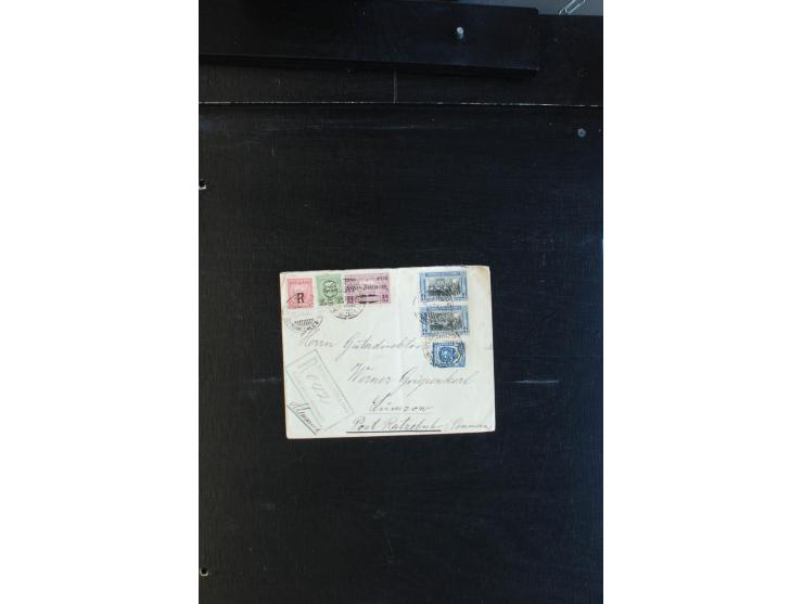 1870/1940 (ca.), interessanter Posten Briefe, Karten und Ganzsachen, dabei Reco, Luftpost, Scadta, Französische Kolonien etc.