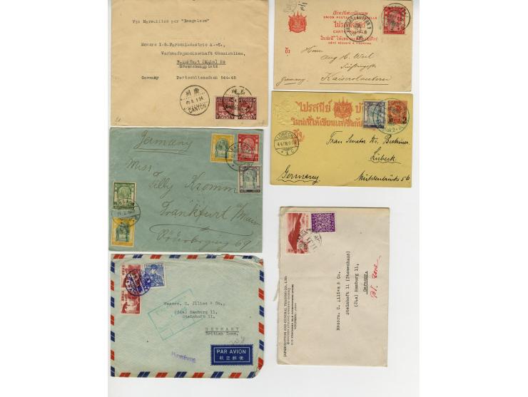 1900/50 (ca.), Partie Briefe und Karten China, Japan und etwas Korea, dabei Reco, Zensur, Luftpost etc.