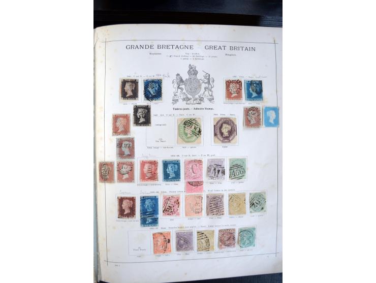 1840/1900, sehr schöne ungebrauchte und gestempelte Sammlung in zwei alten "Senf-Alben", dabei viele bessere Werte, u.a. Groß