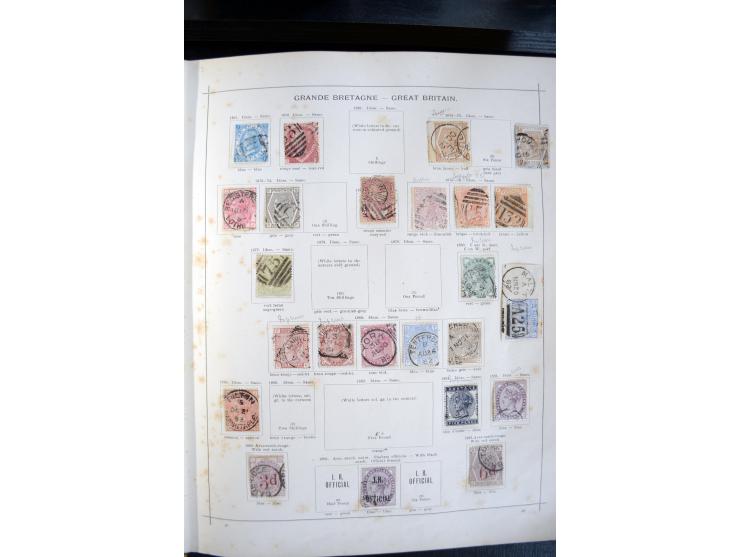1840/1900, sehr schöne ungebrauchte und gestempelte Sammlung in zwei alten "Senf-Alben", dabei viele bessere Werte, u.a. Groß