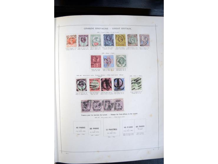 1840/1900, sehr schöne ungebrauchte und gestempelte Sammlung in zwei alten "Senf-Alben", dabei viele bessere Werte, u.a. Groß