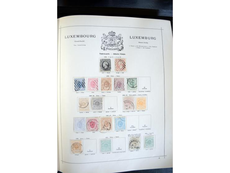 1840/1900, sehr schöne ungebrauchte und gestempelte Sammlung in zwei alten "Senf-Alben", dabei viele bessere Werte, u.a. Groß