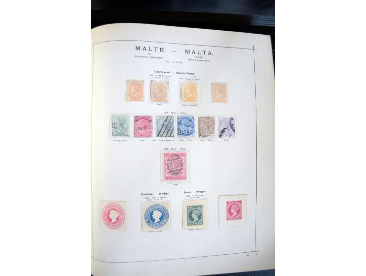1840/1900, sehr schöne ungebrauchte und gestempelte Sammlung in zwei alten "Senf-Alben", dabei viele bessere Werte, u.a. Groß