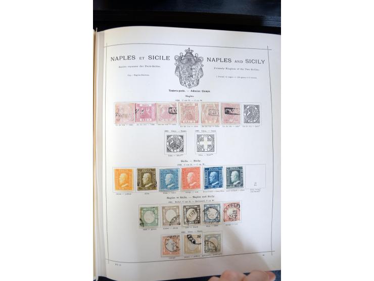 1840/1900, sehr schöne ungebrauchte und gestempelte Sammlung in zwei alten "Senf-Alben", dabei viele bessere Werte, u.a. Groß