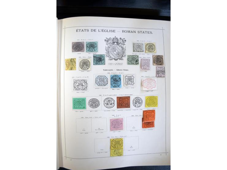 1840/1900, sehr schöne ungebrauchte und gestempelte Sammlung in zwei alten "Senf-Alben", dabei viele bessere Werte, u.a. Groß