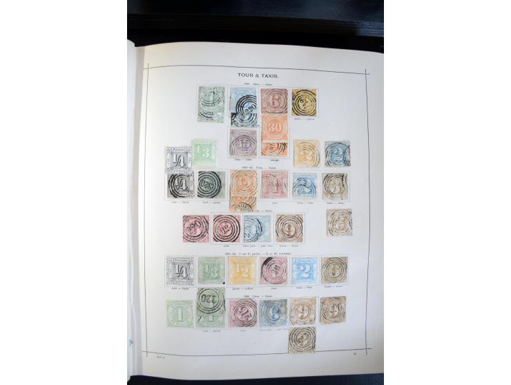 1840/1900, sehr schöne ungebrauchte und gestempelte Sammlung in zwei alten "Senf-Alben", dabei viele bessere Werte, u.a. Groß