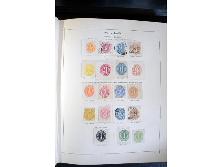 1840/1900, sehr schöne ungebrauchte und gestempelte Sammlung in zwei alten "Senf-Alben", dabei viele bessere Werte, u.a. Groß