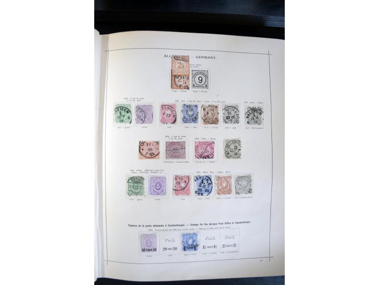 1840/1900, sehr schöne ungebrauchte und gestempelte Sammlung in zwei alten "Senf-Alben", dabei viele bessere Werte, u.a. Groß
