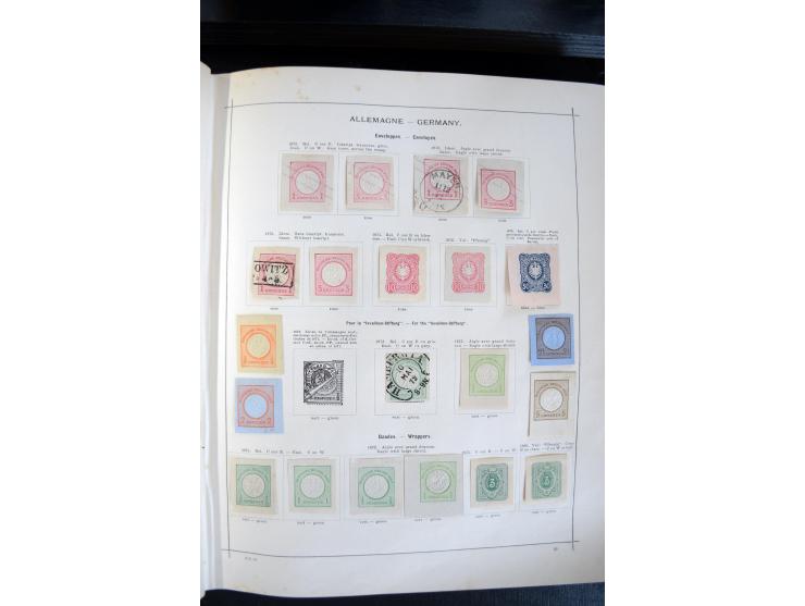 1840/1900, sehr schöne ungebrauchte und gestempelte Sammlung in zwei alten "Senf-Alben", dabei viele bessere Werte, u.a. Groß