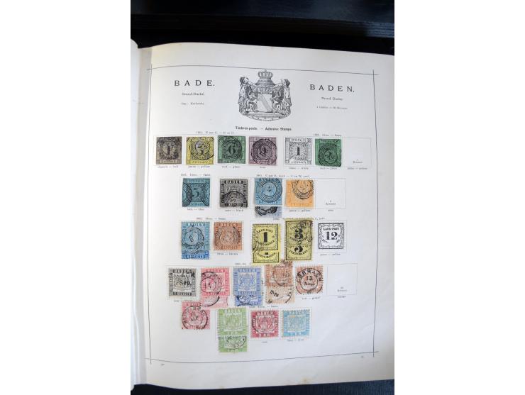 1840/1900, sehr schöne ungebrauchte und gestempelte Sammlung in zwei alten "Senf-Alben", dabei viele bessere Werte, u.a. Groß