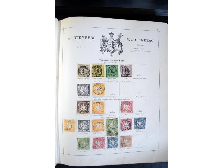 1840/1900, sehr schöne ungebrauchte und gestempelte Sammlung in zwei alten "Senf-Alben", dabei viele bessere Werte, u.a. Groß