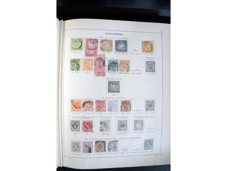 1840/1900, sehr schöne ungebrauchte und gestempelte Sammlung in zwei alten "Senf-Alben", dabei viele bessere Werte, u.a. Groß