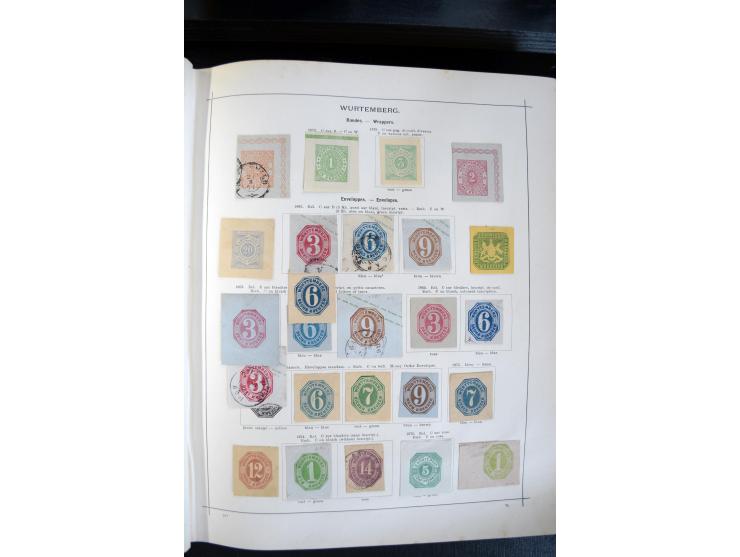1840/1900, sehr schöne ungebrauchte und gestempelte Sammlung in zwei alten "Senf-Alben", dabei viele bessere Werte, u.a. Groß