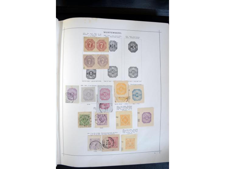 1840/1900, sehr schöne ungebrauchte und gestempelte Sammlung in zwei alten "Senf-Alben", dabei viele bessere Werte, u.a. Groß