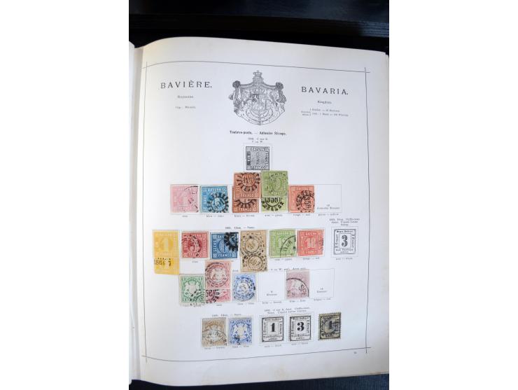 1840/1900, sehr schöne ungebrauchte und gestempelte Sammlung in zwei alten "Senf-Alben", dabei viele bessere Werte, u.a. Groß