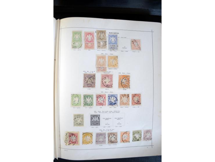1840/1900, sehr schöne ungebrauchte und gestempelte Sammlung in zwei alten "Senf-Alben", dabei viele bessere Werte, u.a. Groß