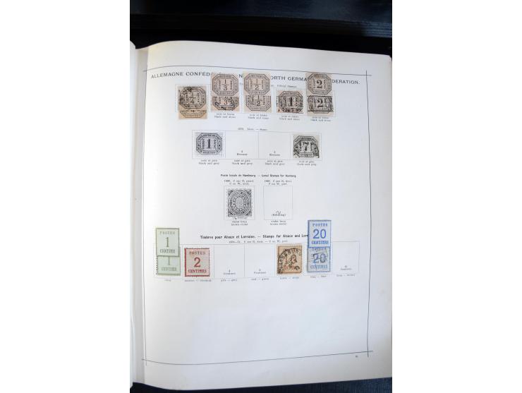 1840/1900, sehr schöne ungebrauchte und gestempelte Sammlung in zwei alten "Senf-Alben", dabei viele bessere Werte, u.a. Groß