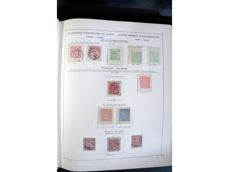 1840/1900, sehr schöne ungebrauchte und gestempelte Sammlung in zwei alten "Senf-Alben", dabei viele bessere Werte, u.a. Groß